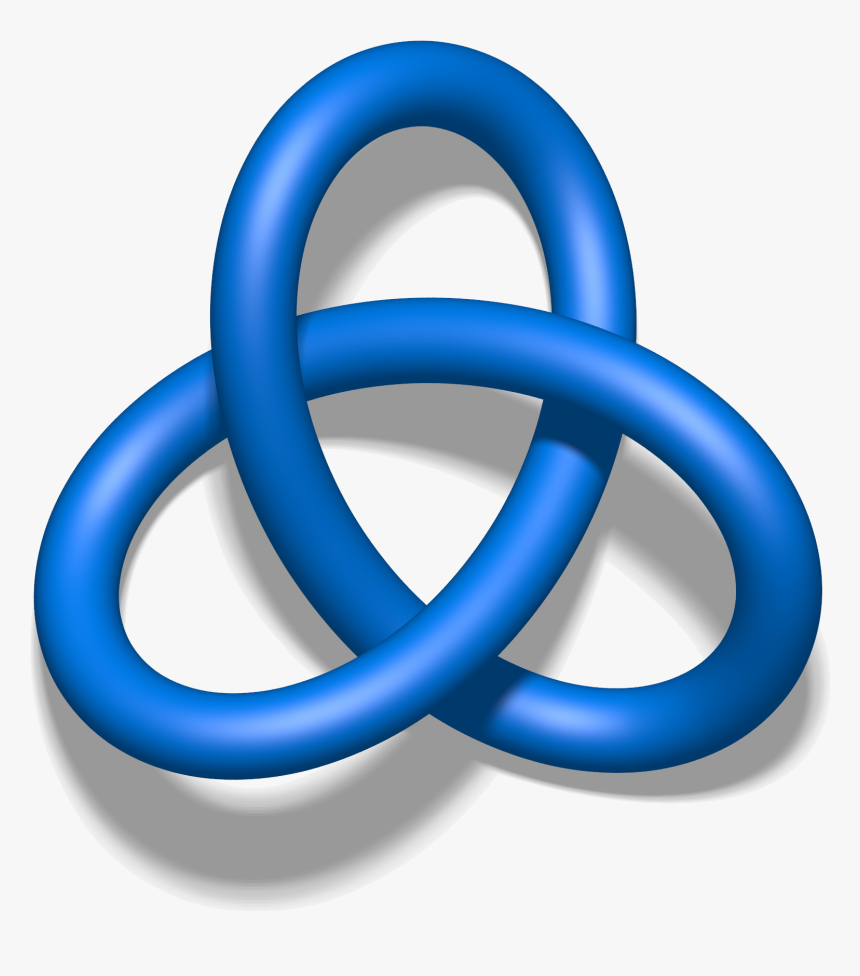 Blue Trefoil Knot - Mathematical Knot, HD Png Download, Free Download