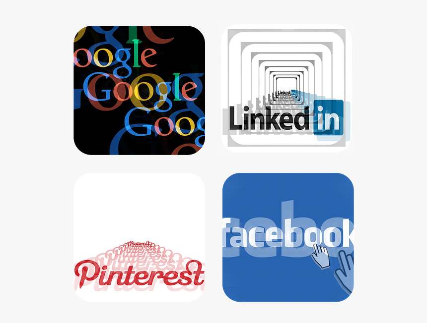 Social Media, Google, Linked In, Pinterest, Facebook - Pinterest, HD Png Download, Free Download