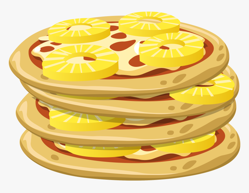 Food Papl Upside Down Pizza Clip Arts - Pineapple Pizza Clipart Transparent, HD Png Download, Free Download