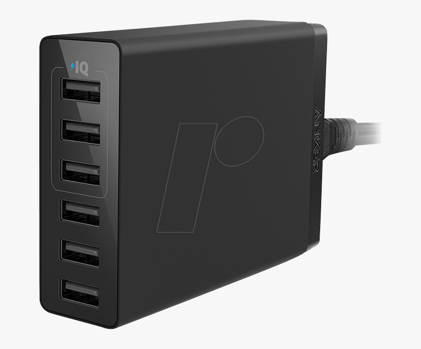 Anker Usb Charger Powerport 6, 30 W, Black Anker Ak-a2061311 - Anker Power Port, HD Png Download, Free Download