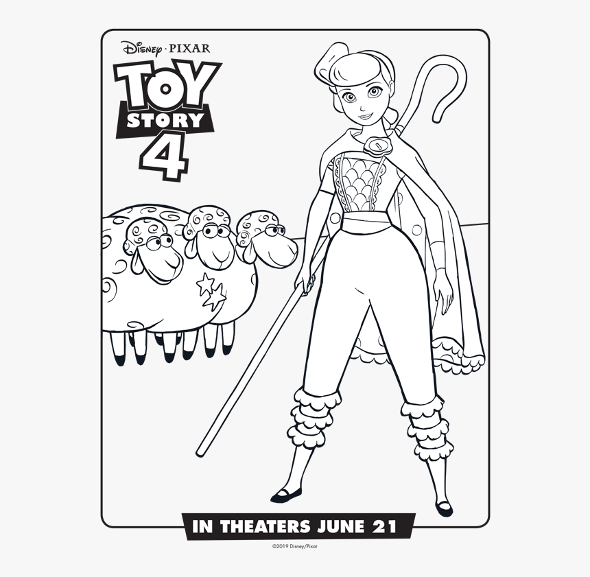 toy story 4 bo peep free printable coloring pages  bo peep