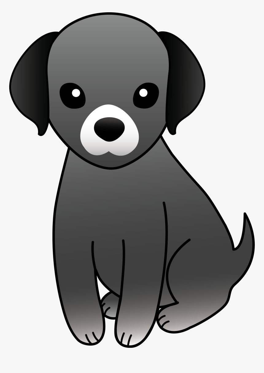 Little Gray Puppy - Transparent Cartoon Black Dog, HD Png Download ...