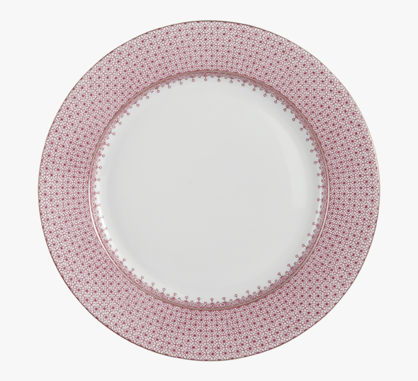 Pink Lace Dessert Plate - Circle, HD Png Download, Free Download