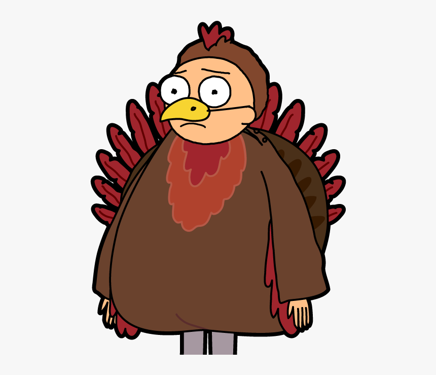 #272 - Turkey Morty - Pocketmortys - Net - Rick And - Laurel Leaf With Ribbon, HD Png Download, Free Download