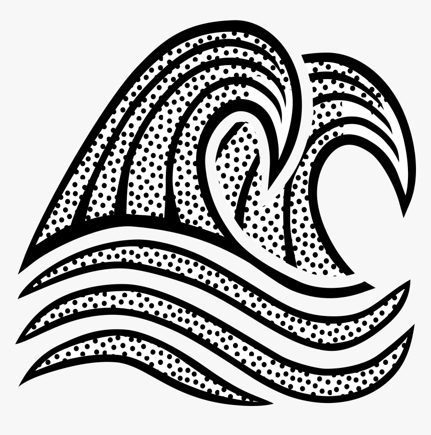 Line Waves At Getdrawings - Wave Drawing Black And White, HD Png Download, Free Download