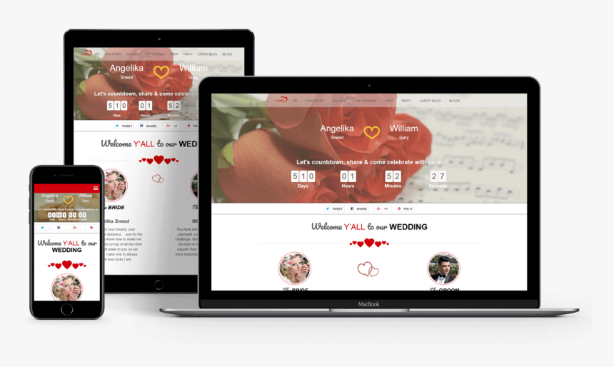 Twogether Wedding Wordpress Theme - Wordpress Themes Premium, HD Png Download, Free Download