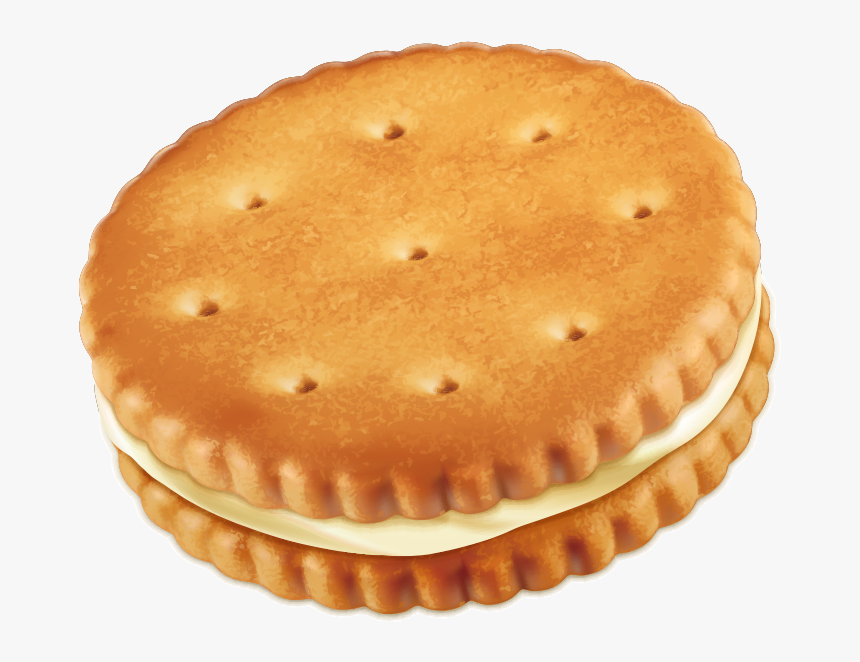 Ritz Crackers Cookie Clip Art Yellow Sandwich - Biscuit Clipart, HD Png Download, Free Download