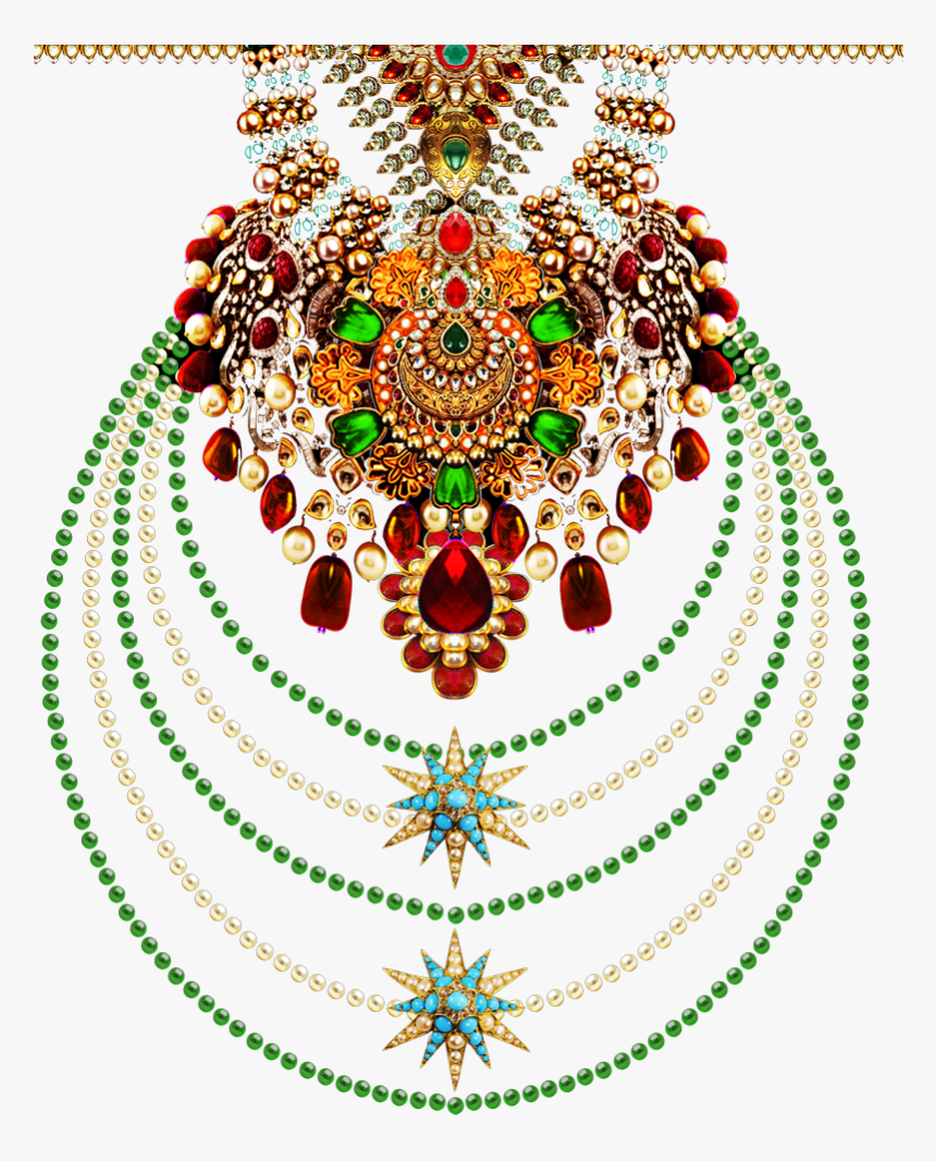 Textile Digital Jewellery Neck Design, Textile Design,print - Bead, HD Png Download, Free Download