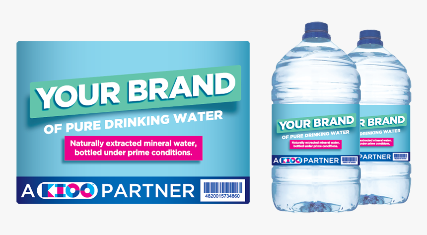 Develop Your Own Drinking Water Brand With Kioo - Plastic Bottle, HD Png Download, Free Download