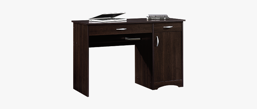 Casual One Drawer Computer Desk In Cinnamon Cherry Sauder