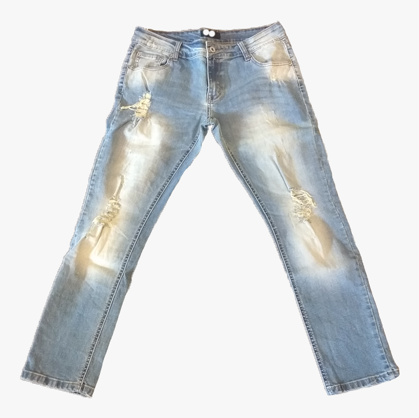 Jeans Trousers With Holes And Tears - Pocket, HD Png Download - kindpng