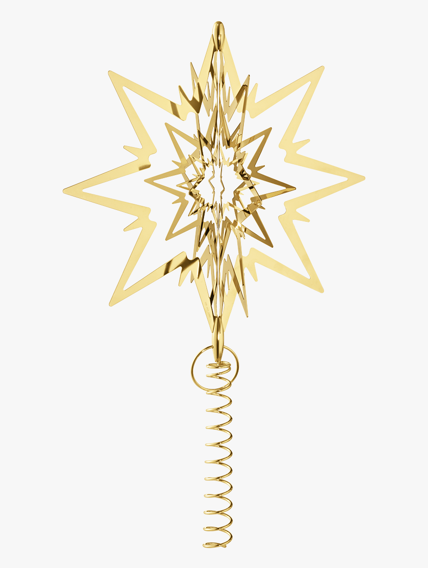 Star For The Christmas Tree, Large, Gold Plated - Georg Jensen Star Tree Topper, HD Png Download, Free Download