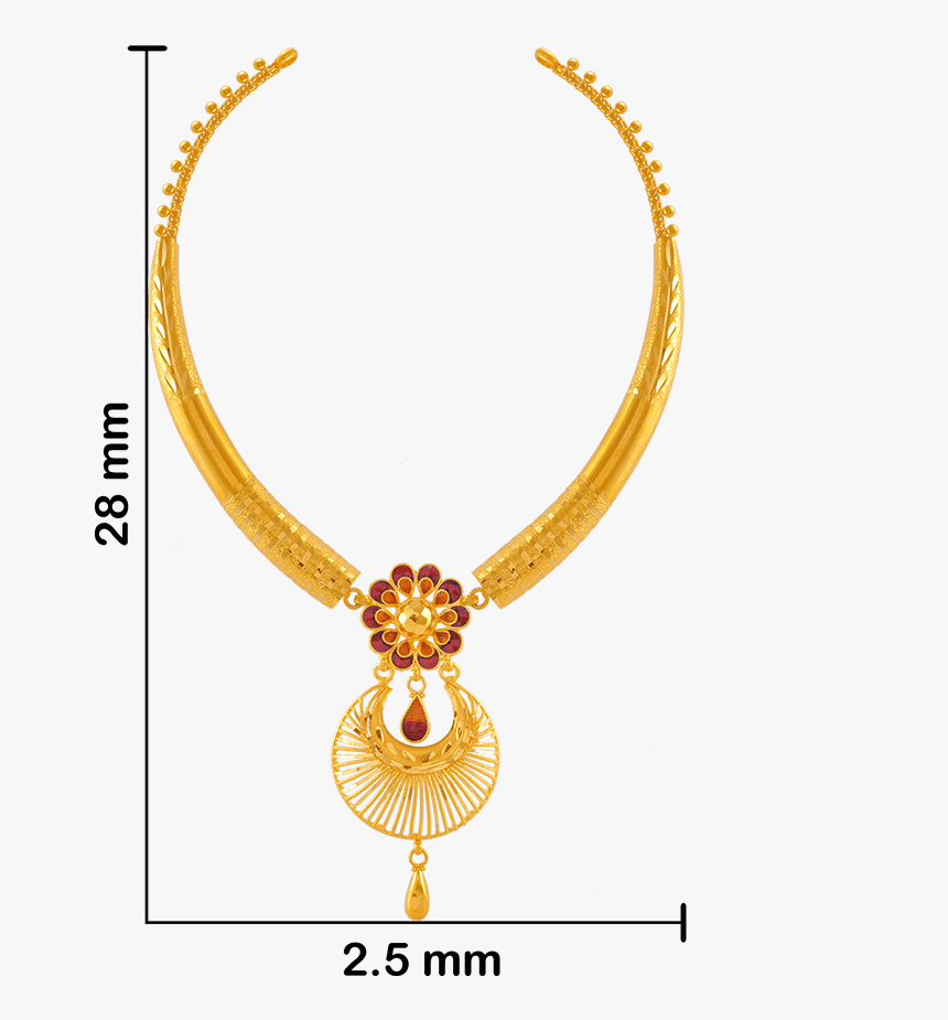 22kt Yellow Gold Necklace For Women - Necklace, HD Png Download, Free Download