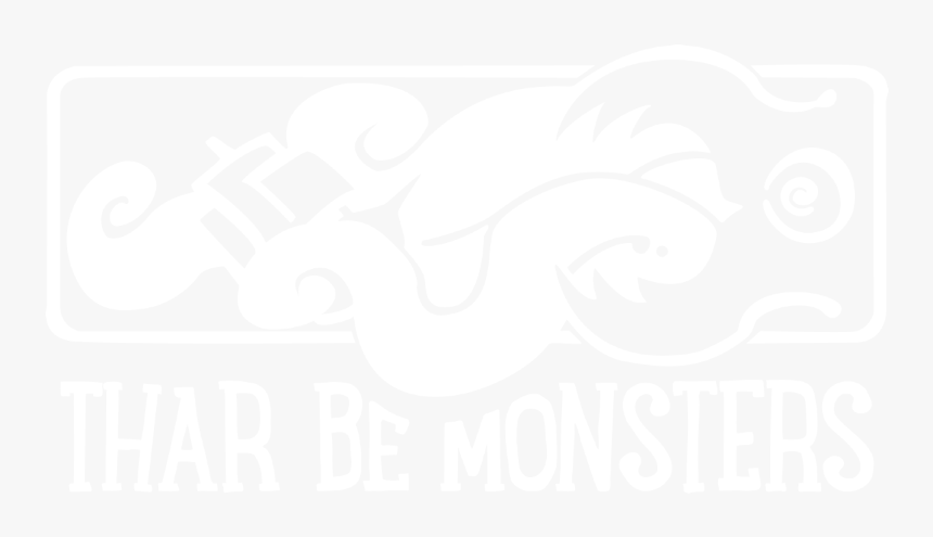 Tbm Logowhite - Thar Be Monsters, HD Png Download, Free Download