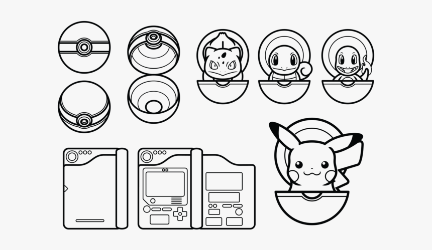 Pokemon Black And White Vector - Cartoon Pokemon Black And White, HD Png Download, Free Download