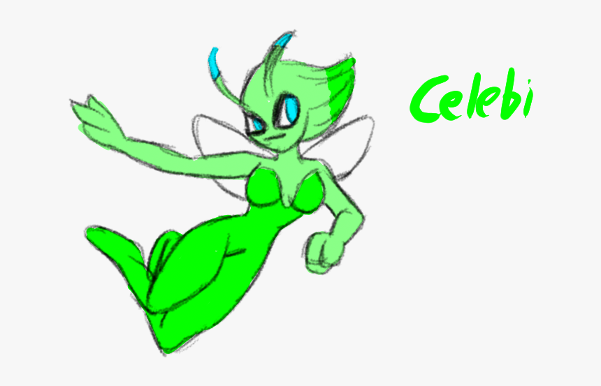 Celebi Gijinka Concept - Cartoon, HD Png Download, Free Download