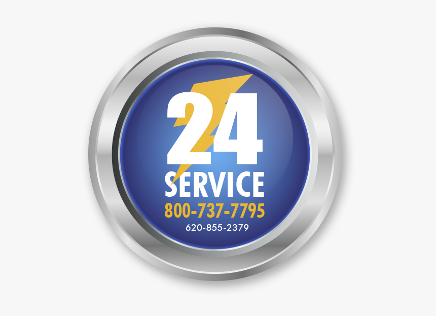 24hr Service Button - Circle, HD Png Download, Free Download