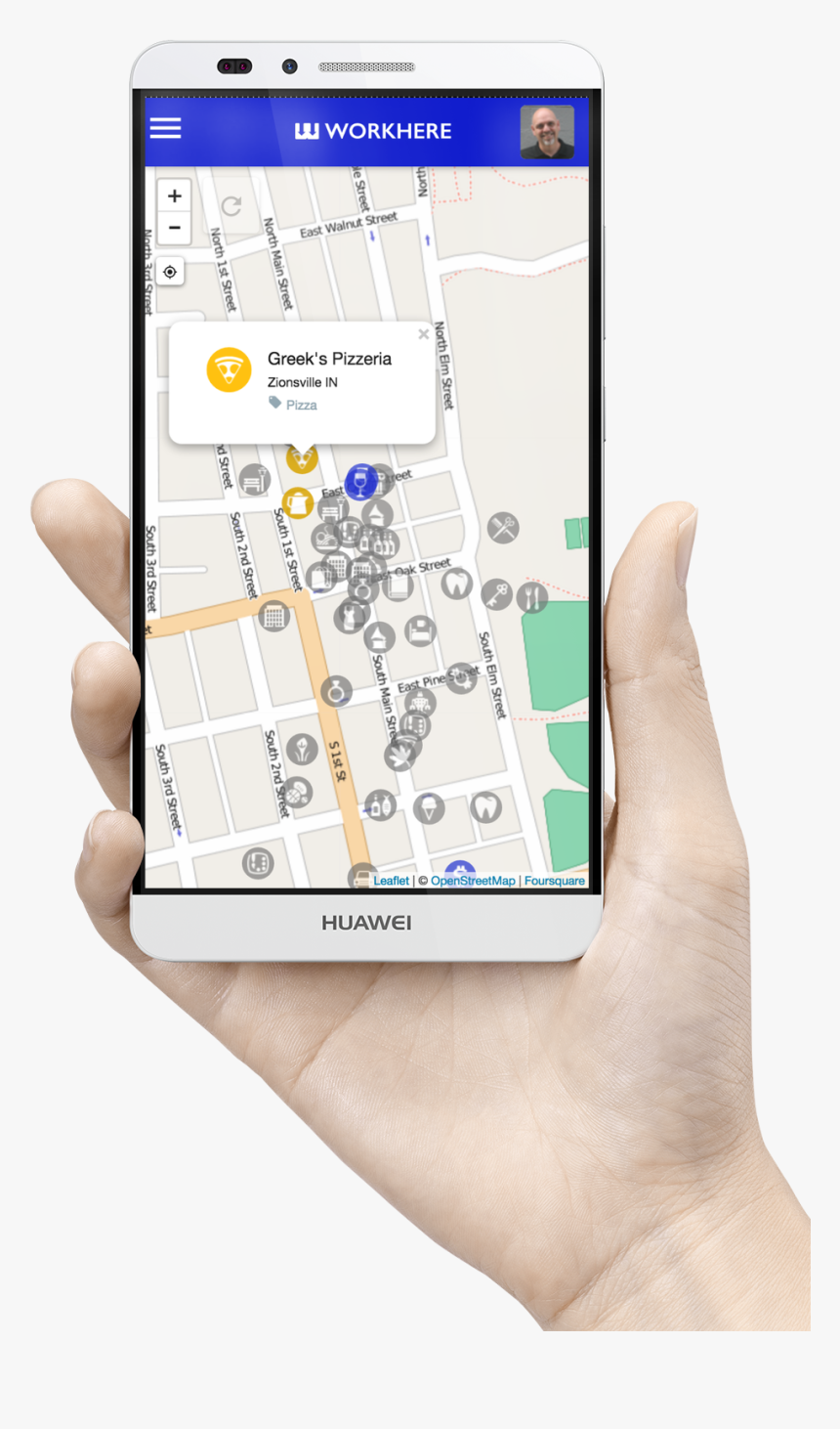 Hauwei Ascend Mate 7 Map View - Iphone, HD Png Download, Free Download