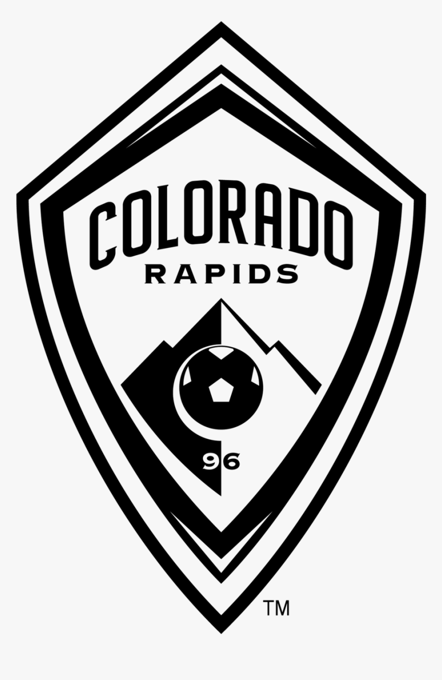 Colorado Rapids (ko) - Colorado Rapids Logo White And Black, HD Png Download, Free Download