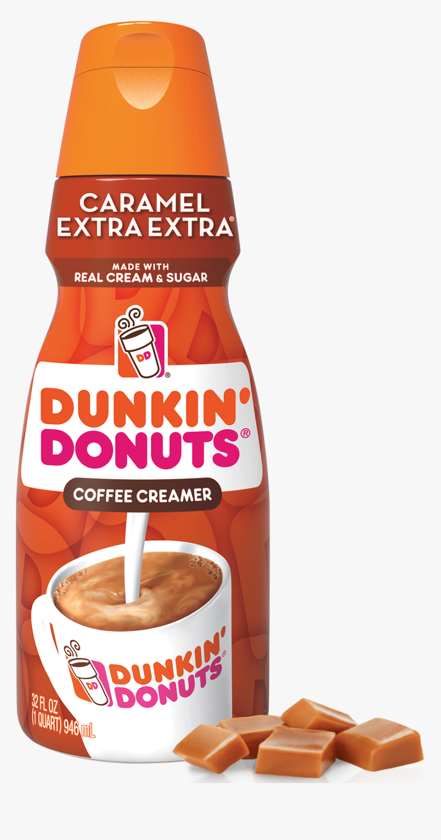 Dunkin Donuts Caramel Extra Coffee Creamer Png Dunkin - Dunkin Donuts, Transparent Png, Free Download