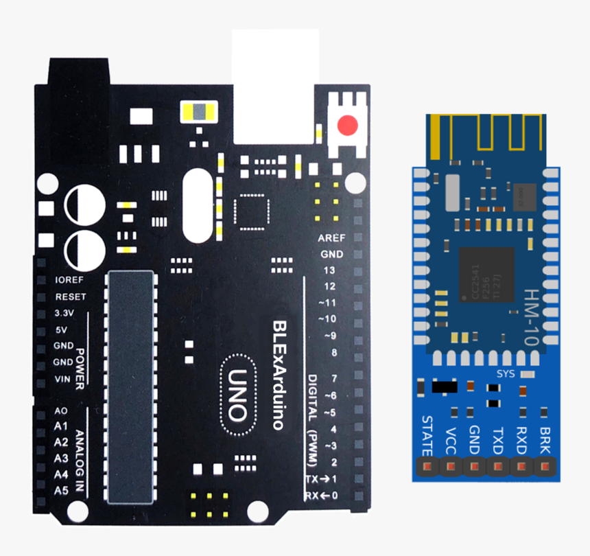 Blexar Arduino Uno Board And Cc2541 Bluetooth Module, HD Png Download, Free Download