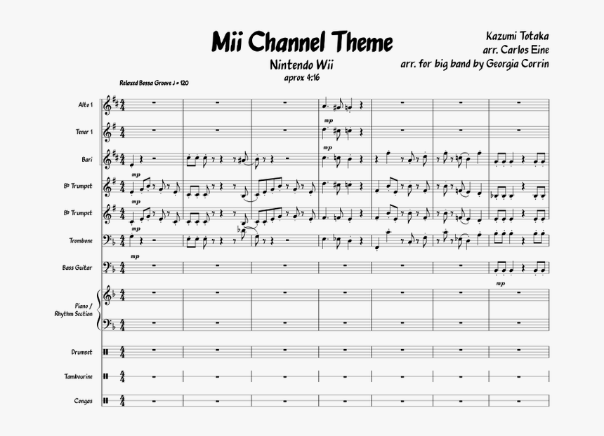 Mii Channel Band Arrangement, HD Png Download, Free Download