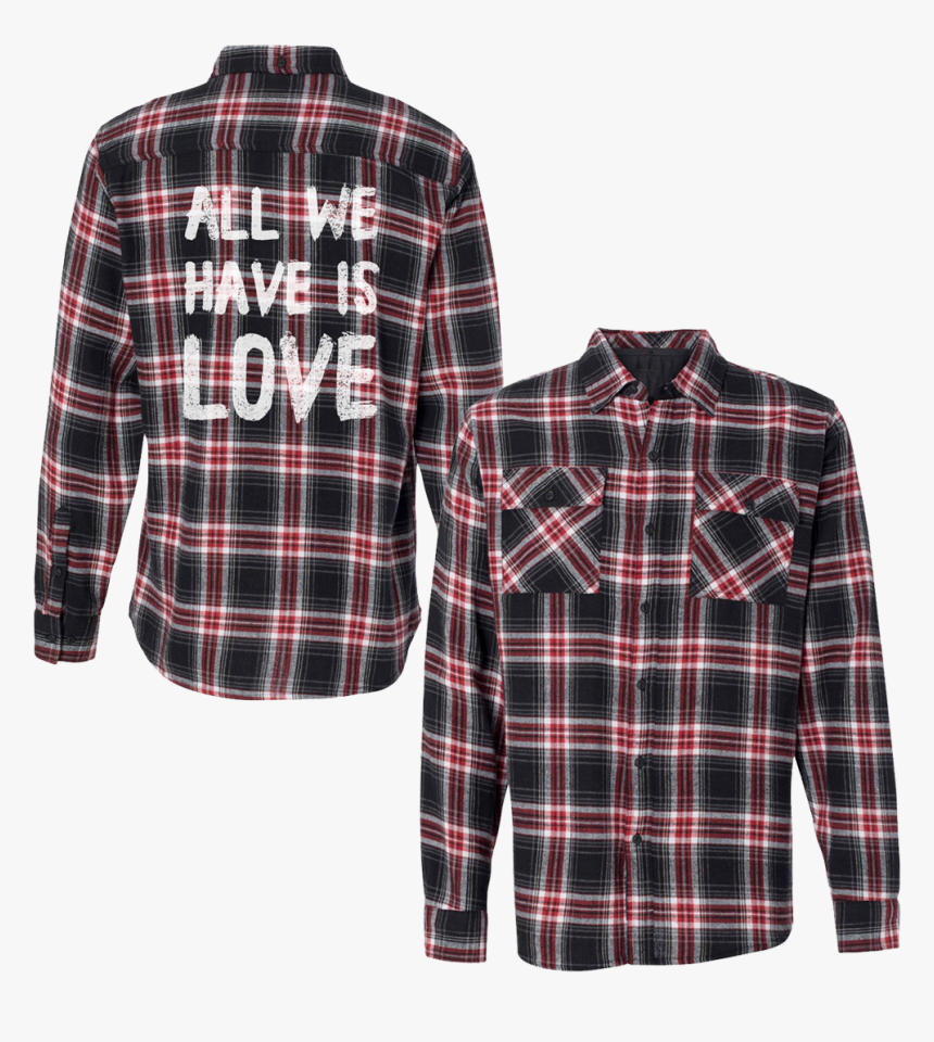 Black Red Flannel Long Sleeve Shirt, HD Png Download, Free Download