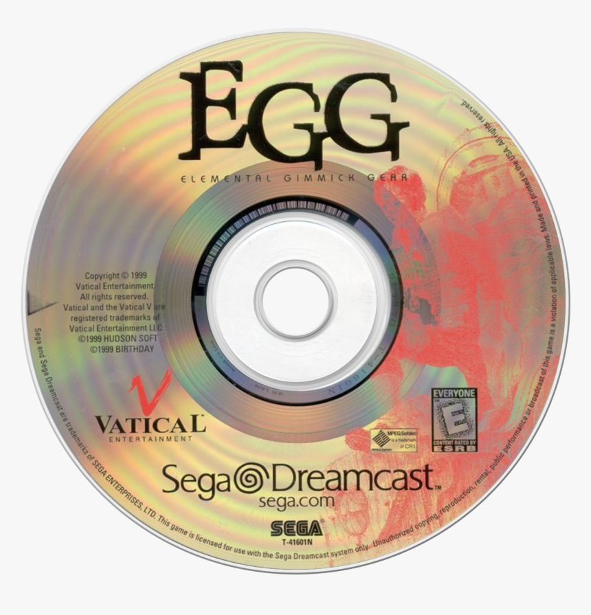 Sega Dreamcast Disc Images , Png Download - Elemental Gimmick Gear, Transparent Png, Free Download