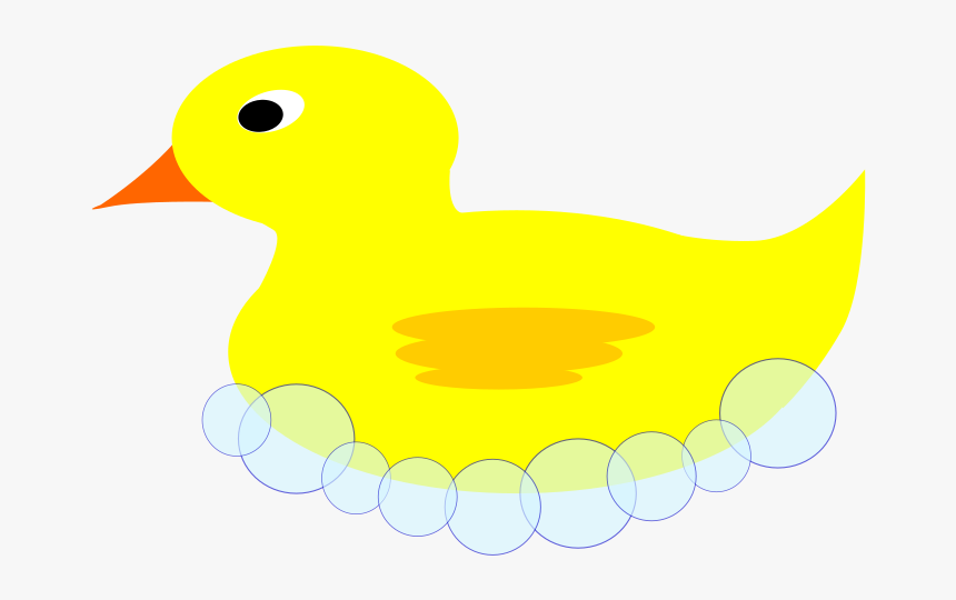 Rubber Ducky In Bubbles - Duck, HD Png Download, Free Download