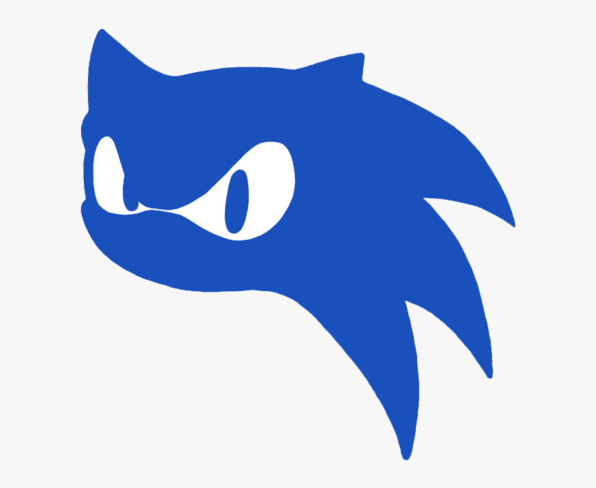 Sonic Head Silhouette By Samsonic - Sonic The Hedgehog Head Logo, HD ...