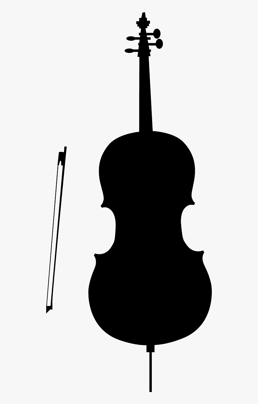 Silhouette Cello Png, Transparent Png, Free Download