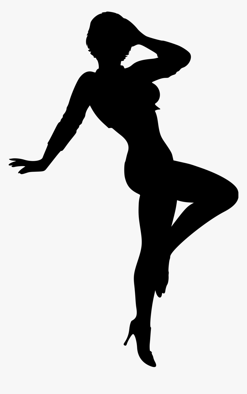 Female Silhouette Woman Clip Art - Silhouette Of A Woman Posing, HD Png Download, Free Download