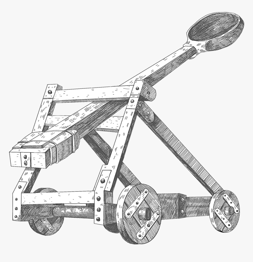 Catapult Black And White, HD Png Download, Free Download