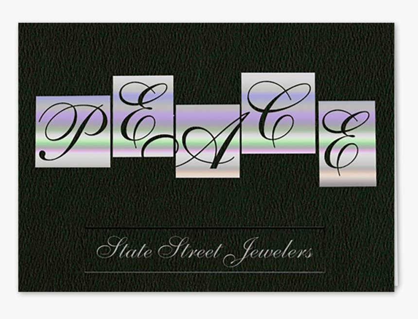 Picture Of Holographic Peace Greeting Card - Calligraphy, HD Png Download, Free Download