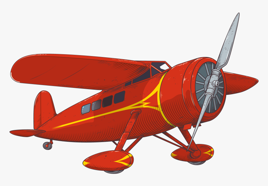 Plane Clipart Retro - Amelia Earhart Plane Illustration, HD Png Download, Free Download