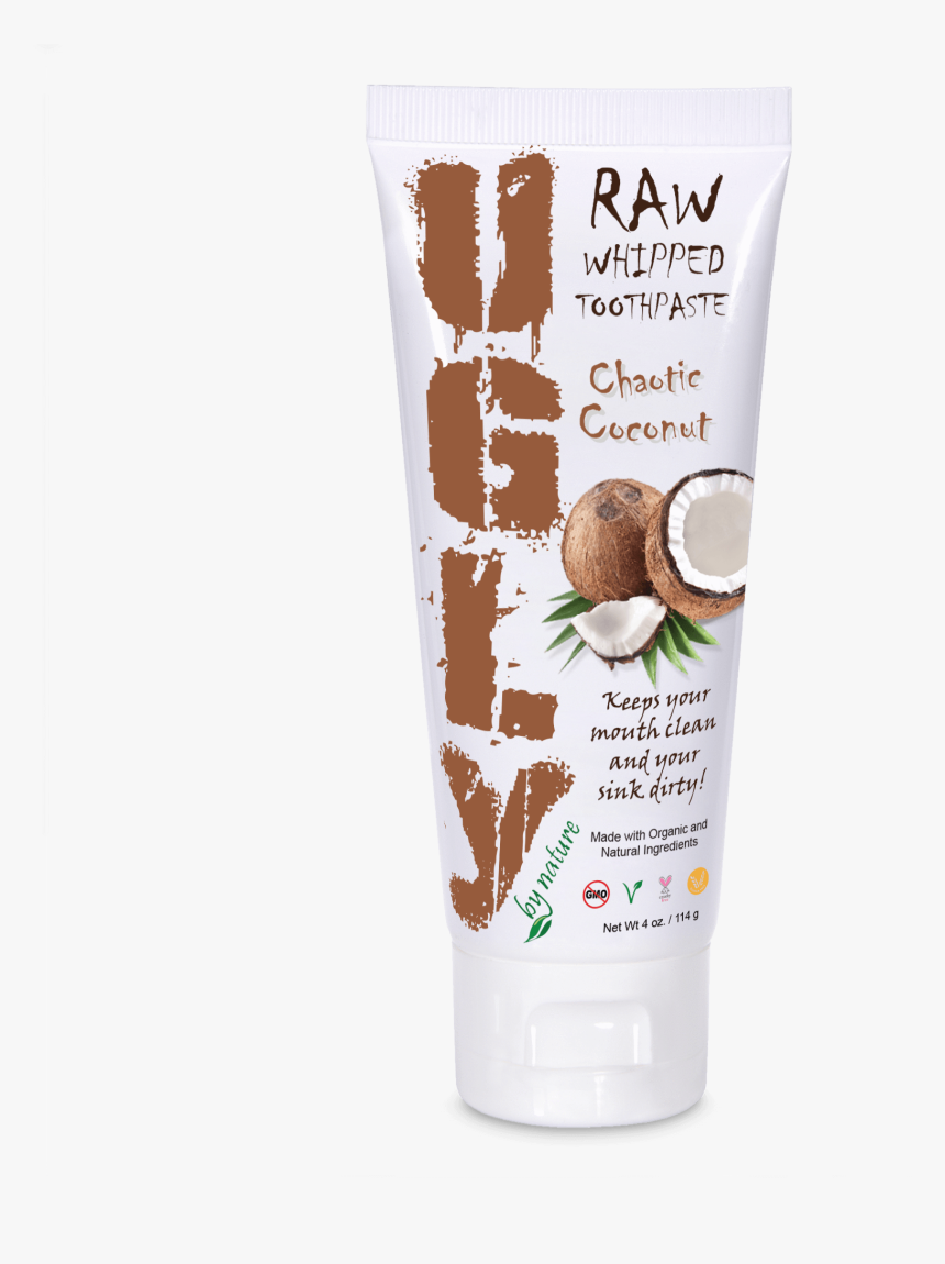 Ugly By Nature Chaotic Coconut Fluoride Free Vegan - Ugly Toothpaste, HD Png Download, Free Download