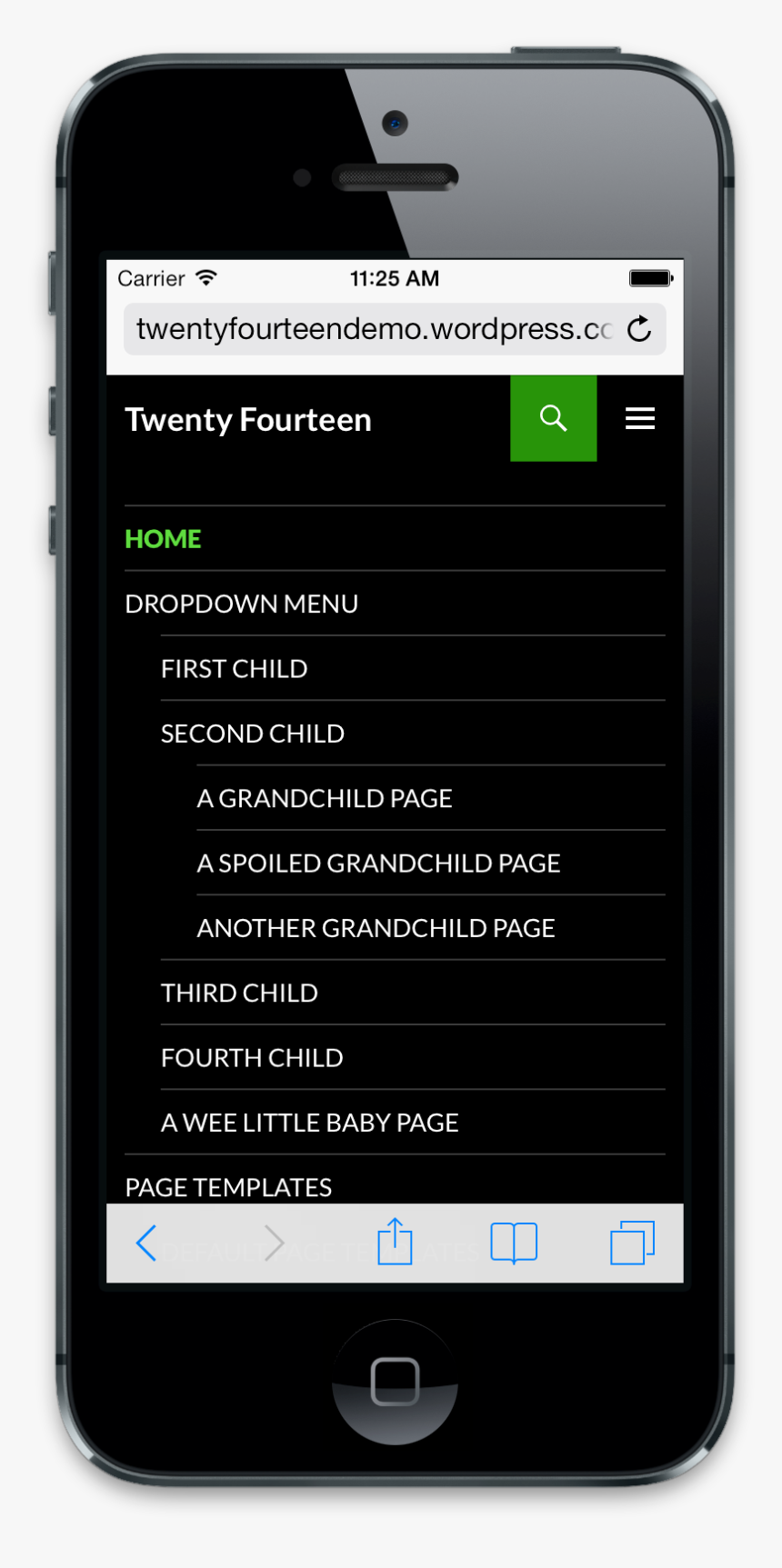 Twenty Fourteen Top Primary Menu Iphone - Contact List Mobile Phone, HD Png Download, Free Download