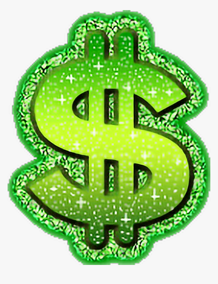 Green Dollar Signs , Png Download - Dollar Sign Png Sparkle, Transparent Png, Free Download