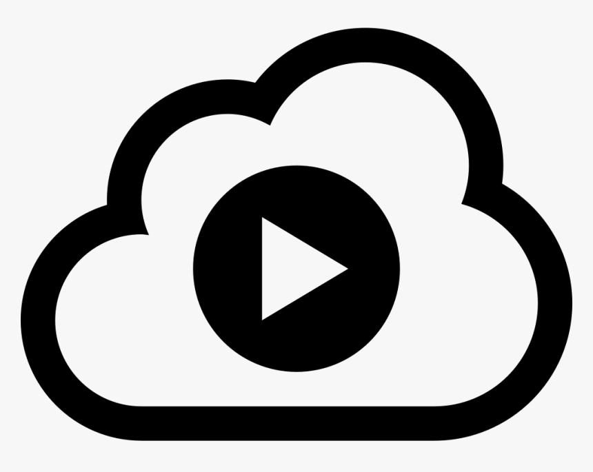 Cloud Video Play Symbol - Video Cloud, HD Png Download, Free Download