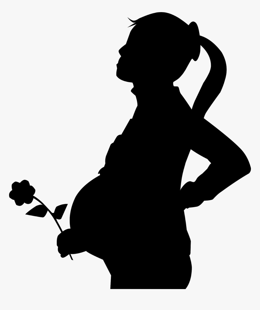 Pregnant, Flower, Silhouette, Woman, Mother, New, Baby, - Sure Start Maternity Grant, HD Png Download, Free Download