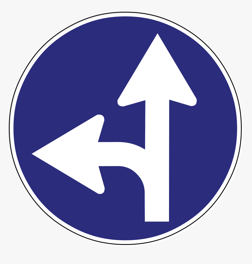 Road Sign Arrows Png, Transparent Png, Free Download