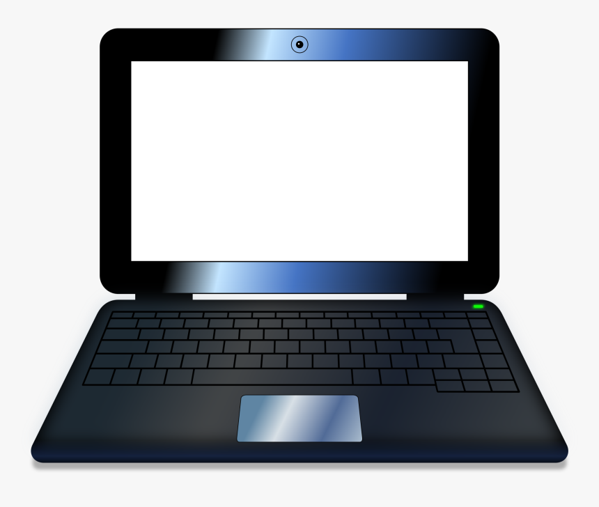 Notebook Big Image Png - Computer With Blank Screen Clipart, Transparent Png, Free Download