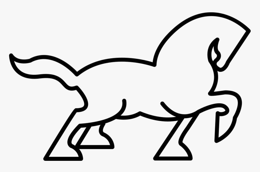 Walking Horse Outline - Line Art, HD Png Download, Free Download