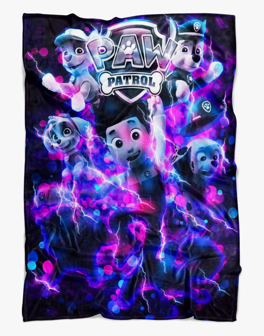 Paw Patrol Fleece Blanket Electric Energy Purple Blanket - Paw Patrol, HD Png Download, Free Download