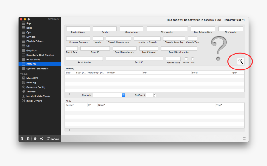 Smbios - Clover Configurator Drop Tables, HD Png Download, Free Download