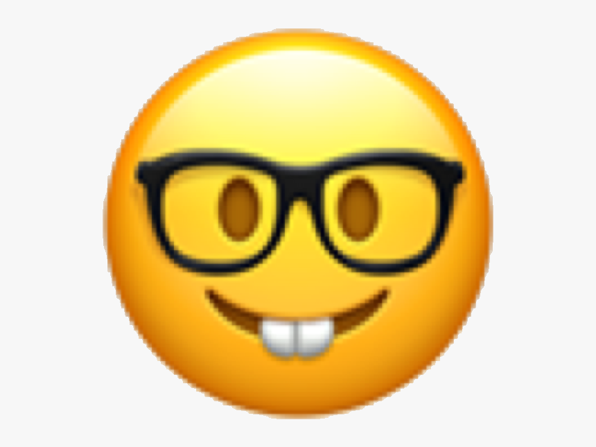 #emoji #emojicon #emote #face #emojiface #nerd #nerdy - Emoji Faces Nerd, HD Png Download, Free Download