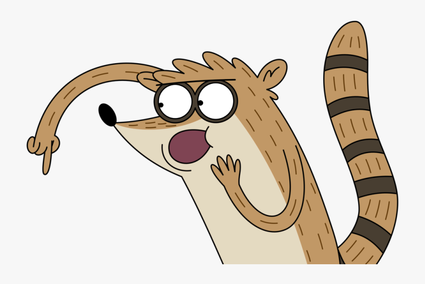 Rigby Pointing Something Down - Imagenes De Rigby Png, Transparent Png, Free Download