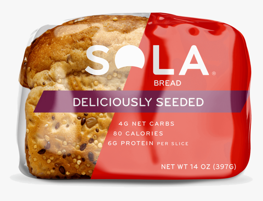 Sola Deliciously Seeded Bread - Sola Bread Nutrition Label, HD Png Download, Free Download