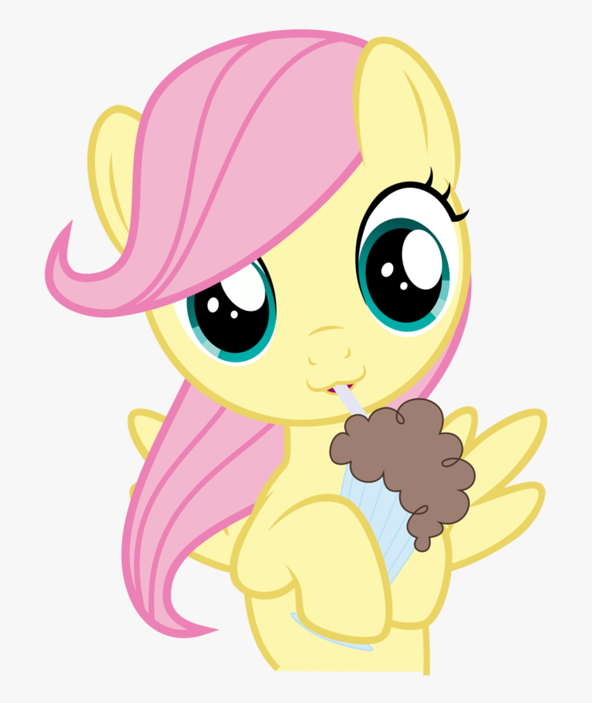 Fluttershy Rarity Derpy Hooves Rainbow Dash Pony Pink - Fluttershy Milkshake, HD Png Download, Free Download