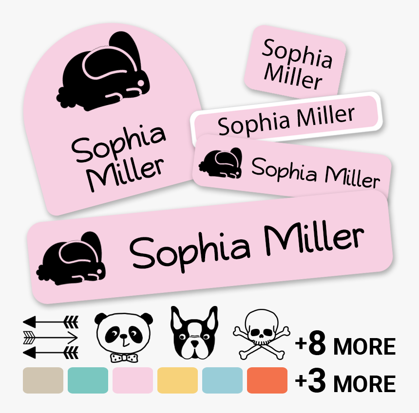 Hipster Kids Labels For School - Cartoon, HD Png Download, Free Download